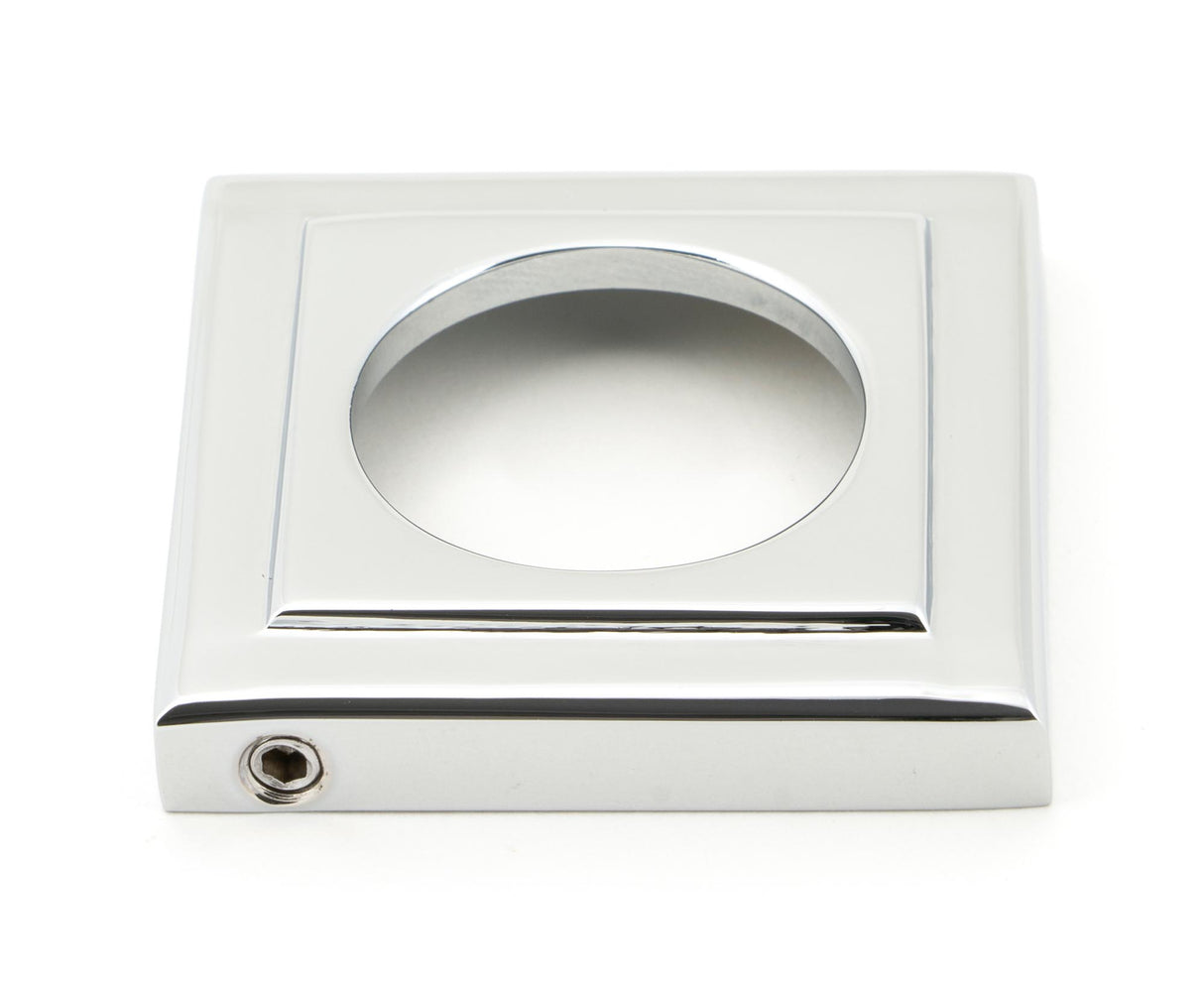 From The Anvil - Polished Chrome Avon Round Lever on Rose Set (Square) | Sku. 45618 | Trade Door Handles.