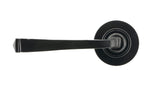From The Anvil - Black Avon Round Lever on Rose Set (Plain) | Sku. 45623 | Trade Door Handles.