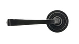 From The Anvil - Black Avon Round Lever on Rose Set (Art Deco) | Sku. 45624 | Trade Door Handles.