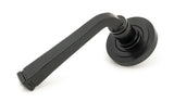 From The Anvil - Black Avon Round Lever on Rose Set (Art Deco) | Sku. 45624 | Trade Door Handles.