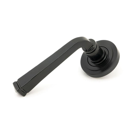 From The Anvil - Black Avon Round Lever on Rose Set (Art Deco) | Sku. 45624 | Trade Door Handles.