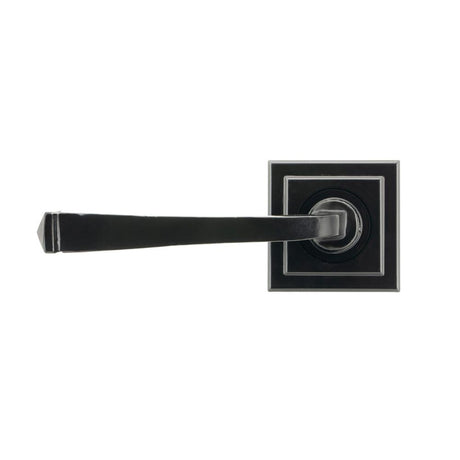From The Anvil - Black Avon Round Lever on Rose Set (Square) | Sku. 45626 | Trade Door Handles.