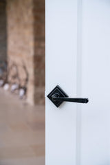 From The Anvil - Black Avon Round Lever on Rose Set (Square) | Sku. 45626 | Trade Door Handles.