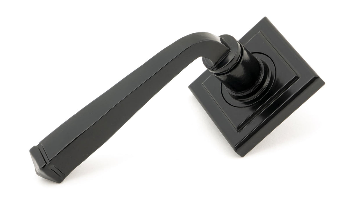 From The Anvil - Black Avon Round Lever on Rose Set (Square) | Sku. 45626 | Trade Door Handles.