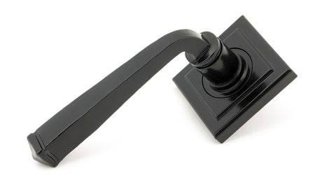 From The Anvil - Black Avon Round Lever on Rose Set (Square) | Sku. 45626 | Trade Door Handles.
