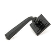 From The Anvil - Black Avon Round Lever on Rose Set (Square) | Sku. 45626 | Trade Door Handles.