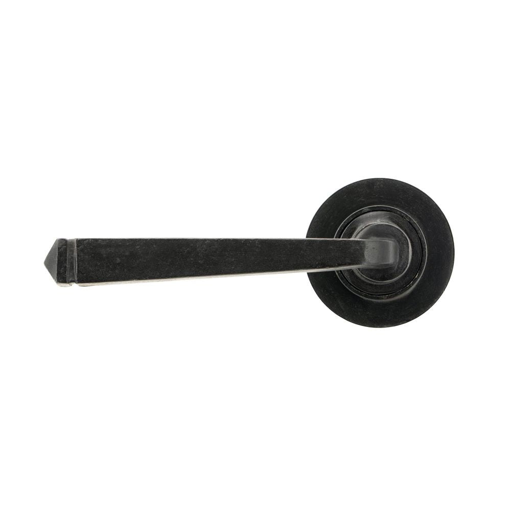 From The Anvil - External Beeswax Avon Round Lever on Rose Set (Plain) | Sku. 45627 | Trade Door Handles.