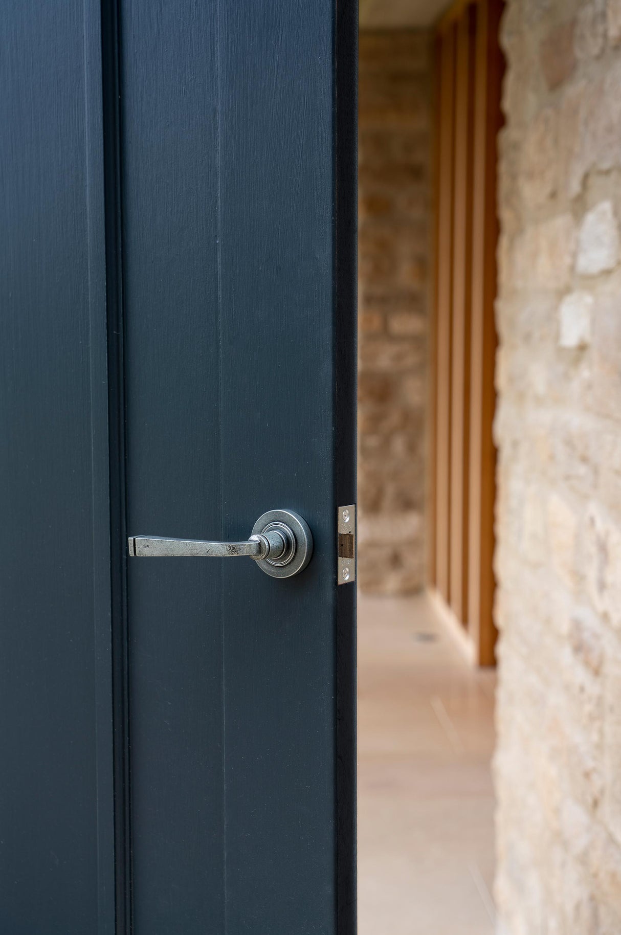 From The Anvil - Pewter Avon Round Lever on Rose Set (Plain) | Sku. 45631 | Trade Door Handles.