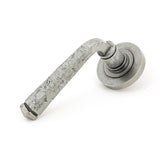 From The Anvil - Pewter Avon Round Lever on Rose Set (Plain) | Sku. 45631 | Trade Door Handles.