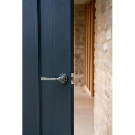 From The Anvil - Pewter Avon Round Lever on Rose Set (Beehive) | Sku. 45633 | Trade Door Handles.