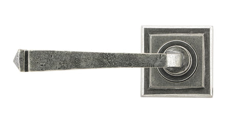 From The Anvil - Pewter Avon Round Lever on Rose Set (Square) | Sku. 45634 | Trade Door Handles.