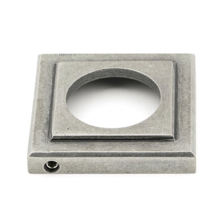From The Anvil - Pewter Avon Round Lever on Rose Set (Square) | Sku. 45634 | Trade Door Handles.