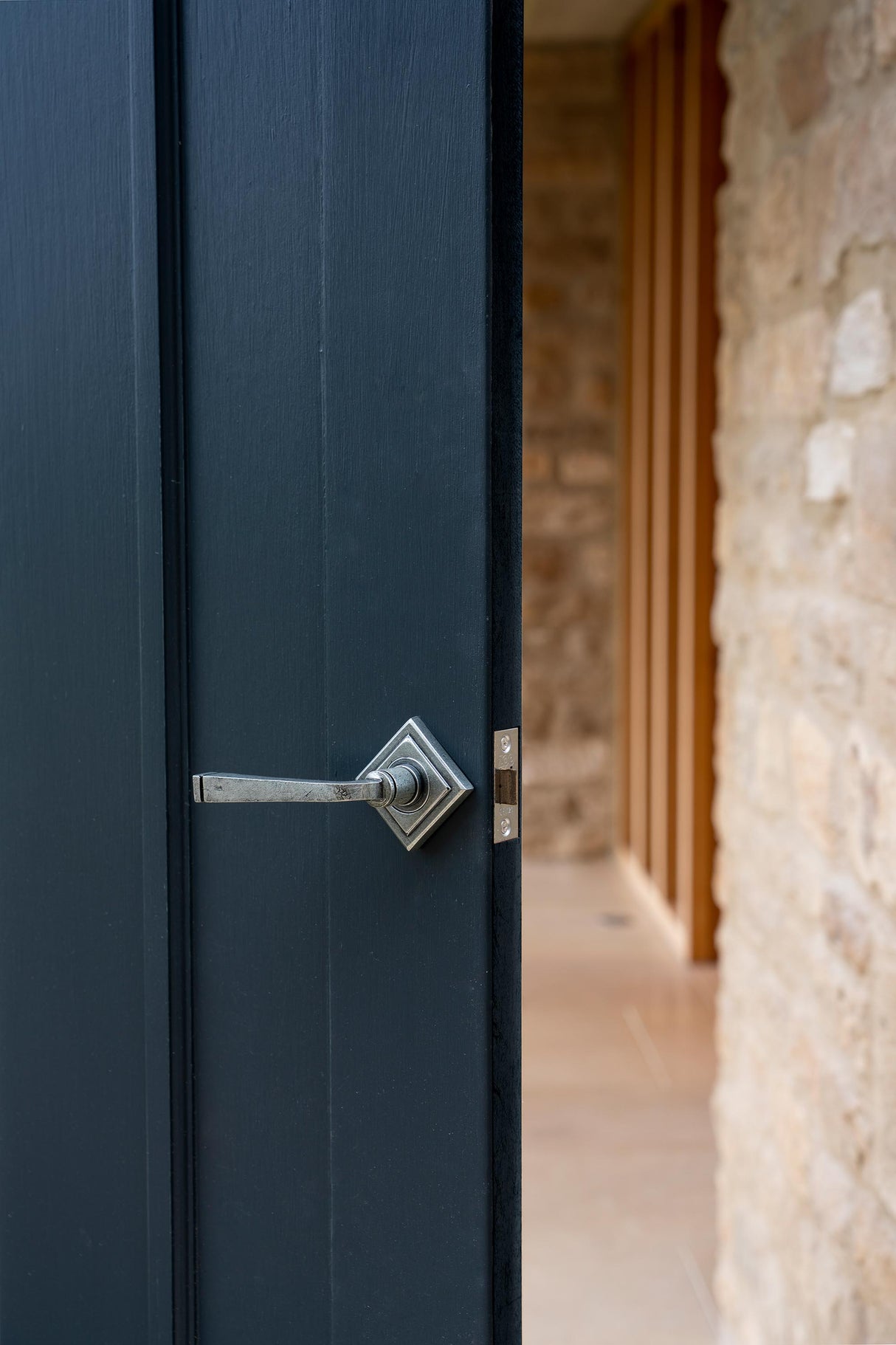 From The Anvil - Pewter Avon Round Lever on Rose Set (Square) | Sku. 45634 | Trade Door Handles.