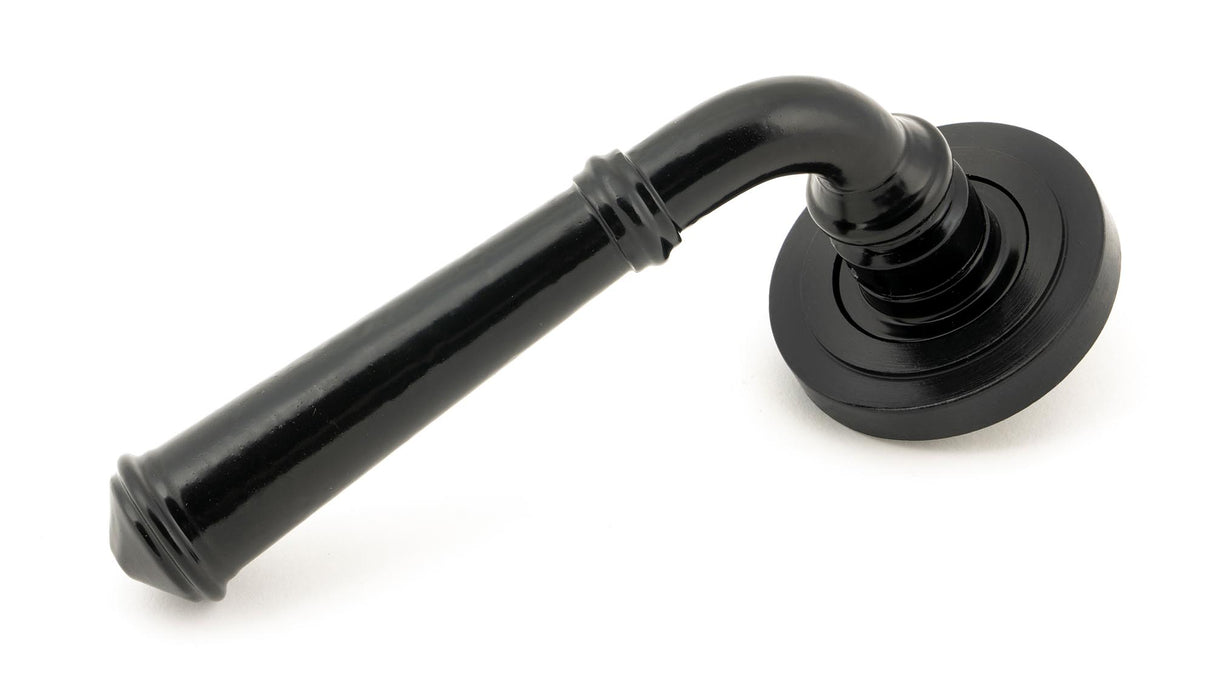From The Anvil - Black Regency Lever on Rose Set (Art Deco) | Sku. 45636 | Trade Door Handles.
