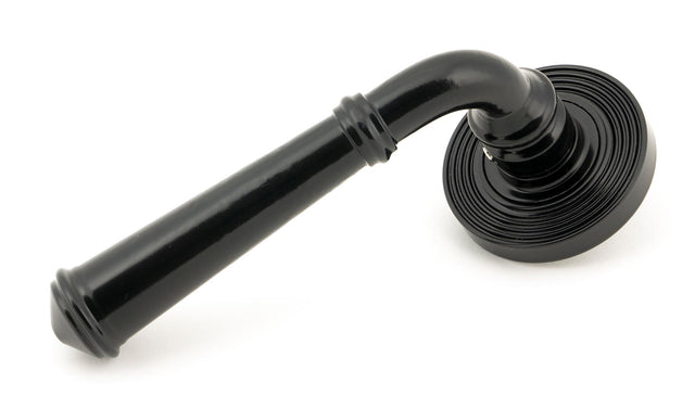 From The Anvil - Black Regency Lever on Rose Set (Beehive) | Sku. 45637 | Trade Door Handles.