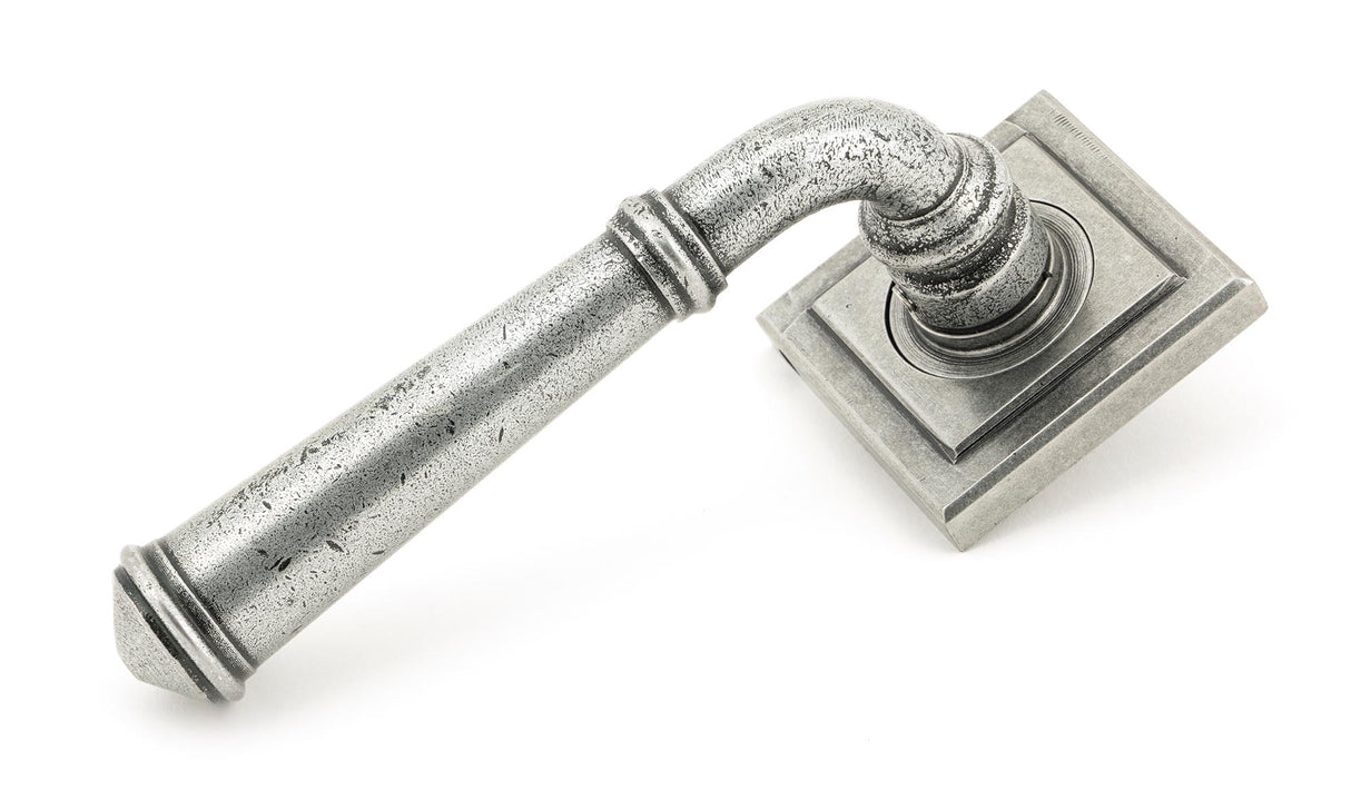 From The Anvil - Pewter Regency Lever on Rose Set (Square) | Sku. 45646 | Trade Door Handles.