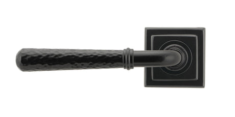 From The Anvil - Black Hammered Newbury Lever on Rose Set (Square) | Sku. 45650 | Trade Door Handles.