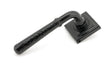 From The Anvil - Black Hammered Newbury Lever on Rose Set (Square) | Sku. 45650 | Trade Door Handles.