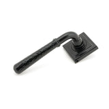 From The Anvil - Black Hammered Newbury Lever on Rose Set (Square) | Sku. 45650 | Trade Door Handles.