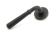 From The Anvil - Matt Black Hammered Newbury Lever on Rose Set (Plain) | Sku. 45651 | Trade Door Handles.
