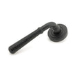 From The Anvil - Matt Black Hammered Newbury Lever on Rose Set (Art Deco) | Sku. 45652 | Trade Door Handles.