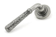 From The Anvil - Pewter Hammered Newbury Lever on Rose Set (Plain) | Sku. 45655 | Trade Door Handles.