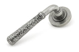 From The Anvil - Pewter Hammered Newbury Lever on Rose Set (Plain) | Sku. 45655 | Trade Door Handles.