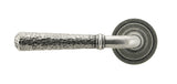 From The Anvil - Pewter Hammered Newbury Lever on Rose Set (Art Deco) | Sku. 45656 | Trade Door Handles.