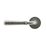 From The Anvil - Pewter Hammered Newbury Lever on Rose Set (Art Deco) | Sku. 45656 | Trade Door Handles.