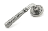 From The Anvil - Pewter Hammered Newbury Lever on Rose Set (Art Deco) | Sku. 45656 | Trade Door Handles.