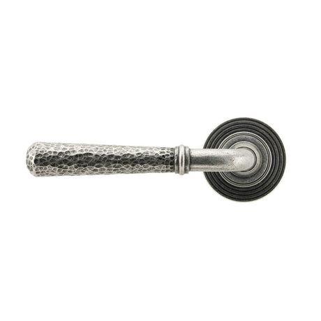 From The Anvil - Pewter Hammered Newbury Lever on Rose Set (Beehive) | Sku. 45657 | Trade Door Handles.