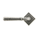 From The Anvil - Pewter Hammered Newbury Lever on Rose Set (Square) | Sku. 45658 | Trade Door Handles.