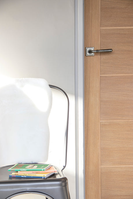 From The Anvil - Pewter Hammered Newbury Lever on Rose Set (Square) | Sku. 45658 | Trade Door Handles.