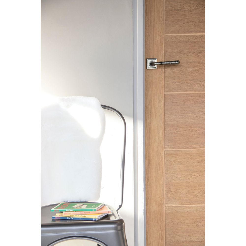 From The Anvil - Pewter Hammered Newbury Lever on Rose Set (Square) | Sku. 45658 | Trade Door Handles.