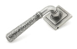 From The Anvil - Pewter Hammered Newbury Lever on Rose Set (Square) | Sku. 45658 | Trade Door Handles.
