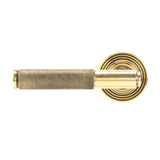 From The Anvil - Aged Brass Brompton Lever on Rose Set (Beehive) | Sku. 45661 | Trade Door Handles.