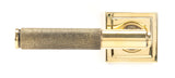 From The Anvil - Aged Brass Brompton Lever on Rose Set (Square) | Sku. 45662 | Trade Door Handles.