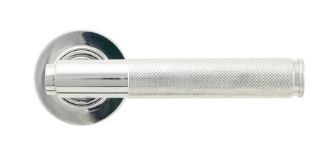 From The Anvil - Polished Chrome Brompton Lever on Rose Set (Plain) | Sku. 45663 | Trade Door Handles.