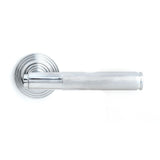 From The Anvil - Polished Chrome Brompton Lever on Rose Set (Beehive) | Sku. 45665 | Trade Door Handles.