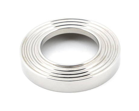 From The Anvil - Polished Chrome Brompton Lever on Rose Set (Beehive) | Sku. 45665 | Trade Door Handles.