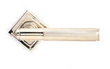 From The Anvil - Polished Nickel Brompton Lever on Rose Set (Square) | Sku. 45670 | Trade Door Handles.