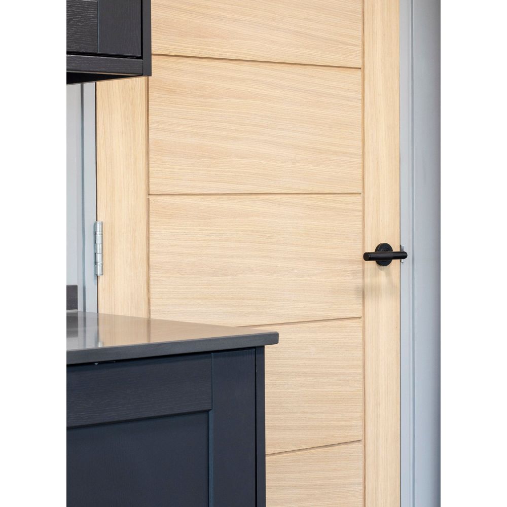 From The Anvil - Matt Black Brompton Lever on Rose Set (Plain) | Sku. 45675 | Trade Door Handles.