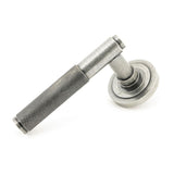 From The Anvil - Pewter Brompton Lever on Rose Set (Art Deco) | Sku. 45680 | Trade Door Handles.