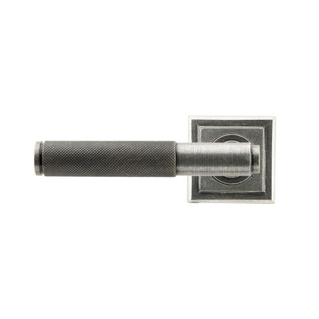 From The Anvil - Pewter Brompton Lever on Rose Set (Square) | Sku. 45682 | Trade Door Handles.