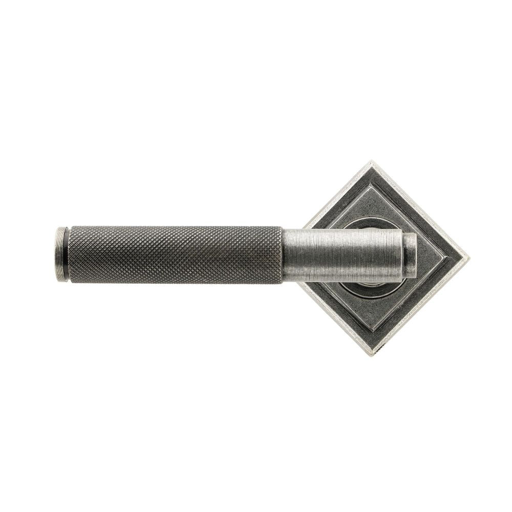 From The Anvil - Pewter Brompton Lever on Rose Set (Square) | Sku. 45682 | Trade Door Handles.