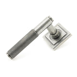 From The Anvil - Pewter Brompton Lever on Rose Set (Square) | Sku. 45682 | Trade Door Handles.