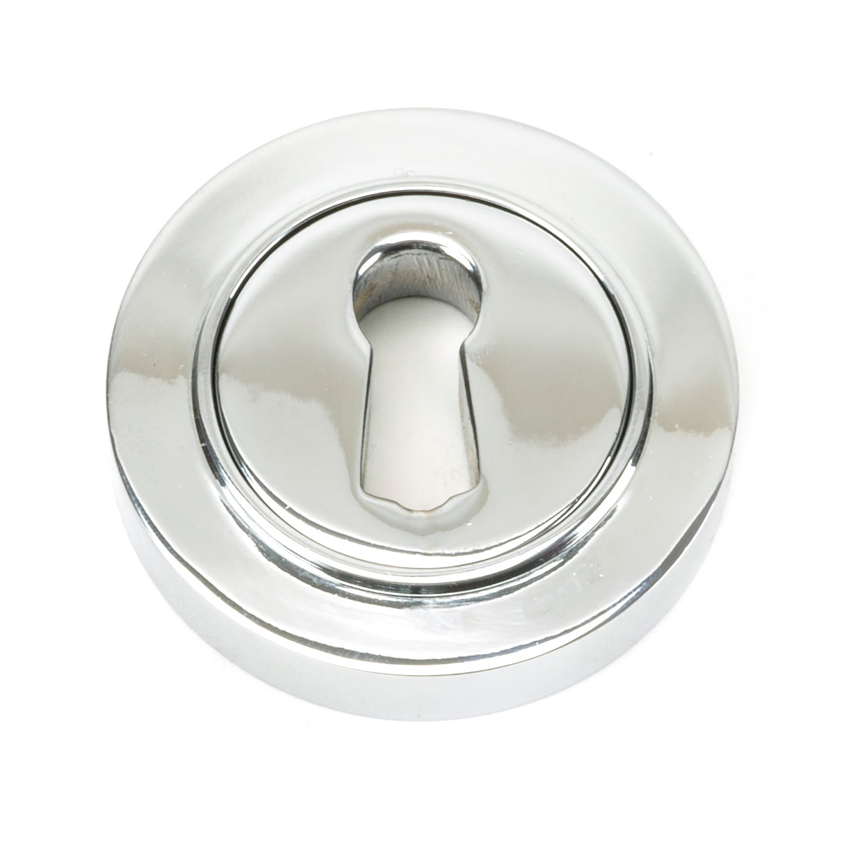 From The Anvil - Polished Chrome Round Escutcheon (Plain) | Sku. 45687 | Trade Door Handles.