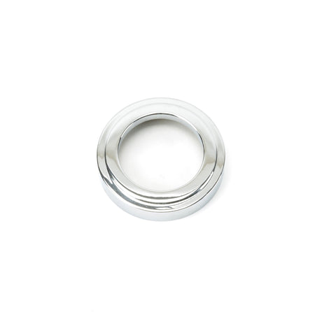 From The Anvil - Polished Chrome Round Escutcheon (Art Deco) | Sku. 45688 | Trade Door Handles.