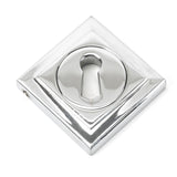 From The Anvil - Polished Chrome Round Escutcheon (Square) | Sku. 45690 | Trade Door Handles.