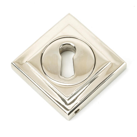 From The Anvil - Polished Nickel Round Escutcheon (Square) | Sku. 45694 | Trade Door Handles.
